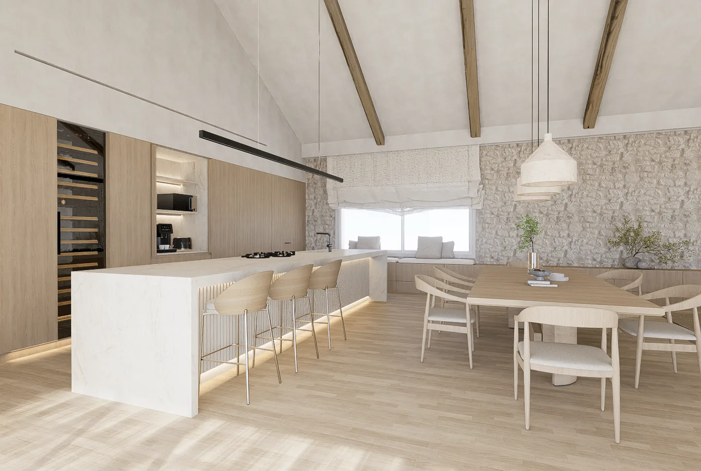 Moderne keuken met kookeiland