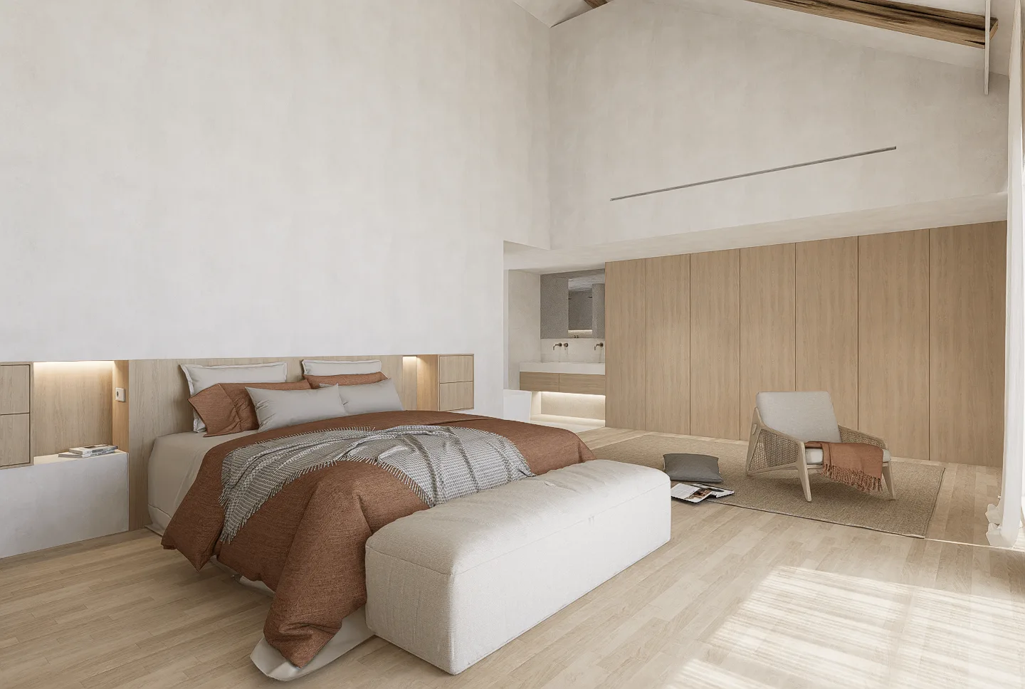 Slaapkamer met eigen badkamer